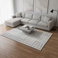 thumbnail image 2 of HomeRoots 669118 8 x 10 ft. Gray & Ivory Polka Dot Transitional Washable Machine Made Rectangle Area Rug with UV Protection, 2 of 9