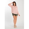 thumbnail image 1 of Blusa Casual Manga Larga Dama Rosa Mundo Terra 026197, 1 of 3
