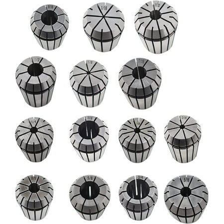 

PET-U ER25 Spring Collet Set 1/8 Inch to 5/8 Inch 12-Pack for CNC Workholding Engraving & Milling Lathe Tool