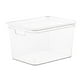 thumbnail image 1 of Transparent Plastic Storage Box with Lid for Office Desk Organizer Sufficient Space Stackable, 1 of 3