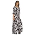 thumbnail image 2 of Moomaya Robe de Nuit Longue Maxi pour Femmes, Cache-Maillot Imprimé à Manches Kimono, Maxi Kaftan, Robe de Nuit, Vêtement de Nuit, 2 of 6