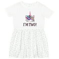 thumbnail image 3 of Inktastic 2nd Birthday Unicorn 2 Year Old Girl Girls Toddler Dress, 3 of 5