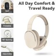 thumbnail image 3 of ARCTICICE Over Ear bluetooth Headphones Support Card Insertion Wired and Wireless, 10H Playtime HiFi Gaming Headset for PC Mobile Phone, Beige, 3 of 6