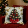 thumbnail image 3 of Tyidzon Christmas Pillow Covers 18 x 18 Inch Pillowcase, Christmas Tree Throw Pillow Covers Winter Farmhouse Holiday Decorations Cushion Covers for Couch Home Sofa, 3 of 6