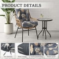 thumbnail image 3 of Eurhowing Waterproof Patio Rocking Chair Cushions 1-Piece, 3" Thick Outdoor Chair Cushion with Ties, Non-Slip Seat Pad for Garden Lawn Furniture, 1Pack, Gray Leaves, 3 of 10