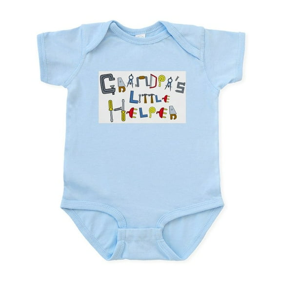 CafePress - Grandpa's Little Helper Infant Bodysuit - Baby Light Bodysuit, Size Newborn - 24 Months