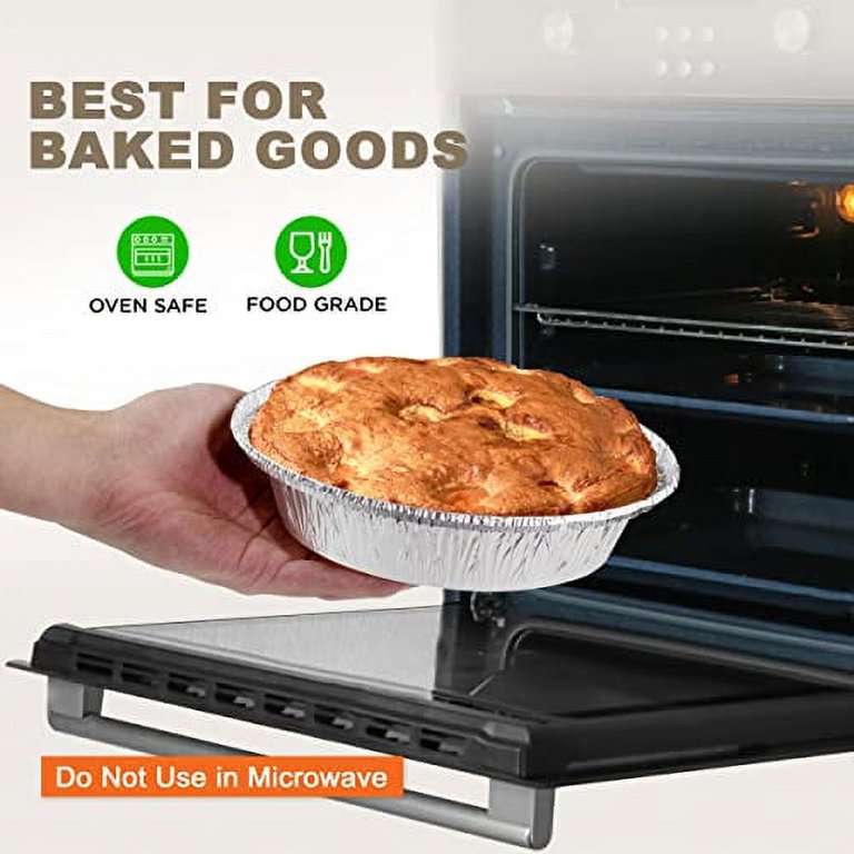 Mr. Miracle 7 Inch Round Aluminum Foil Pans - Pack Of 50, Heavy Duty Disposable Baking Pans