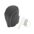 thumbnail image 1 of Cubierta de pomo de cambio de marcha antideslizante Unique Bargains para Honda Civic 16-21, protector de manija de cambio de palanca, cuero sintético negro y gris, 1 of 1