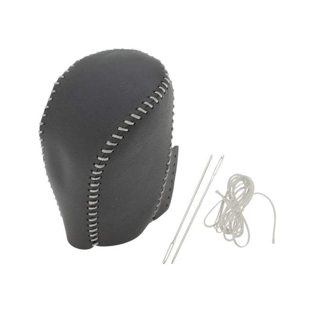 Cubierta de pomo de cambio de marcha antideslizante Unique Bargains para Honda Civic 16-21, protector de manija de cambio de palanca, cuero sintético negro y gris