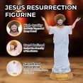 thumbnail image 3 of Jesus Resurrection Statue in White, Christian Decor, Catholic Figurine, Religious Statue, Christ Figurine For Altar, Prayer Room, Bedroom, Living Room, Office, Church, 3 of 5