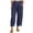 Navy, variant on HomeGardon Shorts for Women Casual Solid Color Loose Button Straight Pants,M-XXXXL