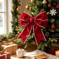 thumbnail image 6 of Christmas Wired Ribbon with Gold Trim, Plaid Fabric Ribbon Roll, Gift Wrapping Wreath Tree Decor, 6 of 6