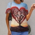 thumbnail image 6 of The Giving Tree Women's Short Sleeve Tops Casual Blouses T Shirt, 6 of 6