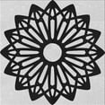 thumbnail image 1 of Ahgly Company Machine Washable Indoor Square Transitional Black Area Rugs, 6' Square, 1 of 7