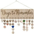 thumbnail image 2 of Wooden Calendar Board Diy Family Birthday Calendar Sign, 2 of 9