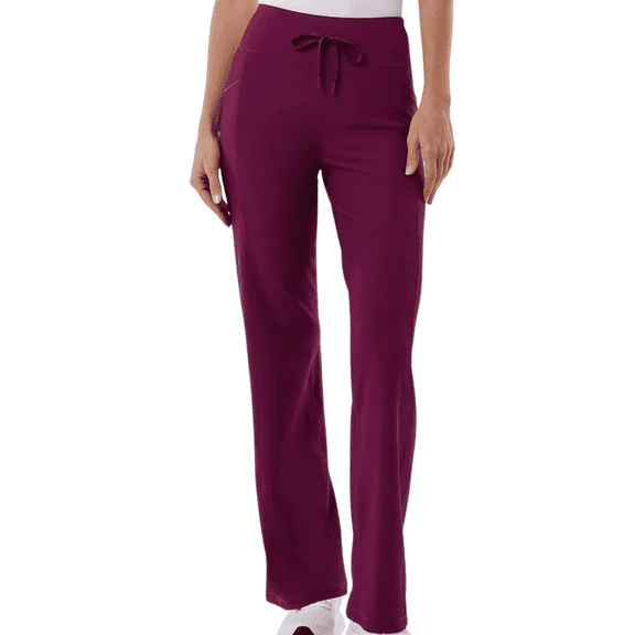 32 Degrees Wide Leg Pants Woman Ribbed Semi Flare Yoga Pants, Purple, XX-Large