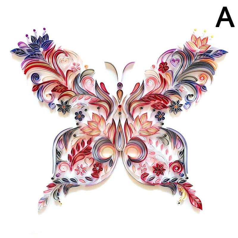 Quilling DIY Butterflies  Eagle Tool Kit Craft Paper Strips 3D Art Set Slotted P