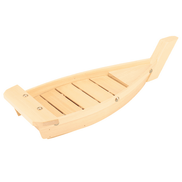 4pcs 42X17X7.5cm Japanese Cuisine Sushi Boats Sushi Tools Wood Handmade Simple Ship Sashimi Assorted