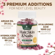 Hair Skin and Nails Vitamins for Hair Growth - Biotin 5000mcg Per Serving - Extra Strength Collagen, Argan Oil & Hyaluronic Acid - Best Beauty Supplement for Women & Men - USA Bottled - 120 Softgels