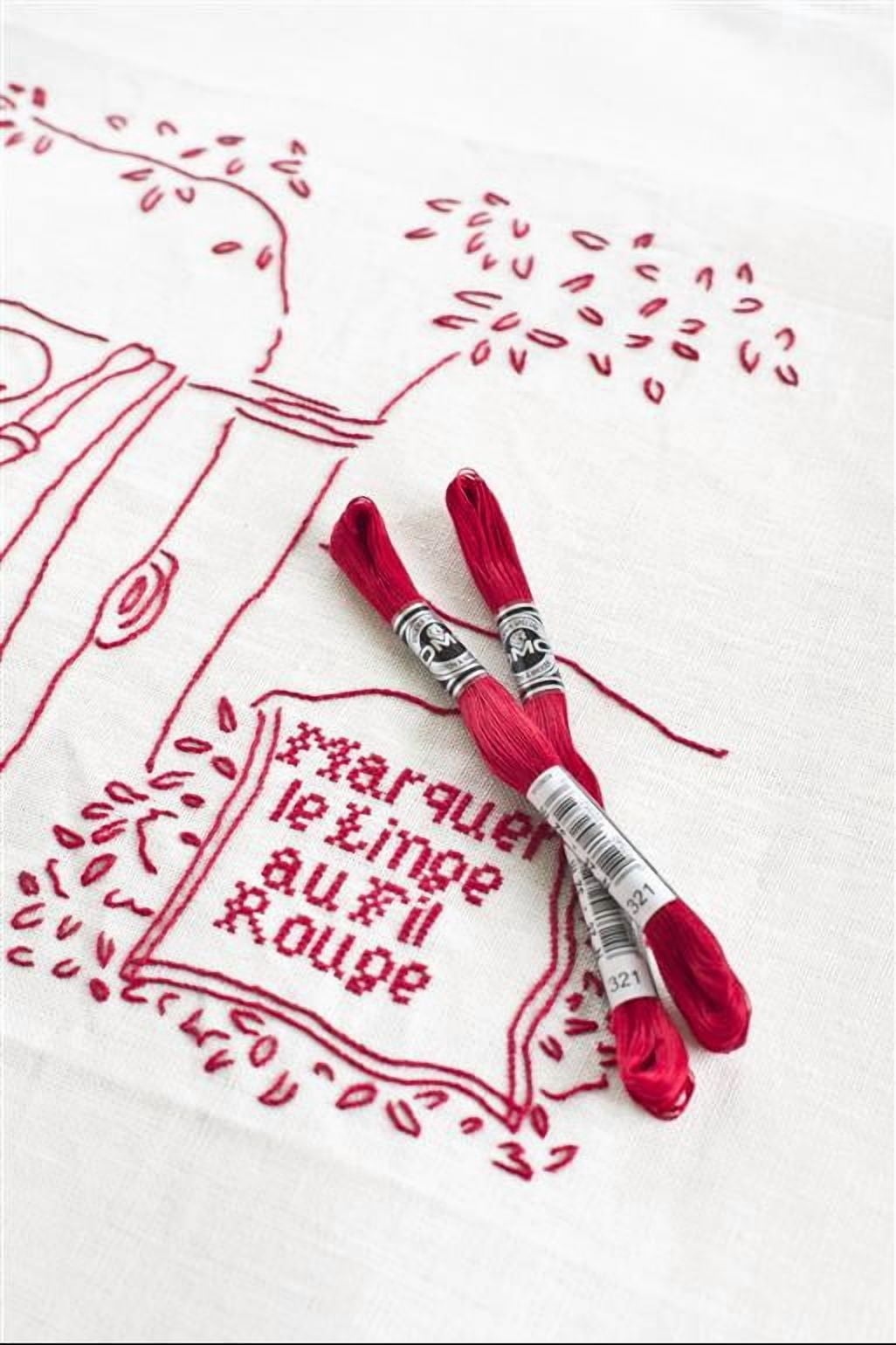 (2 pack) (2 pack) DMC Mouline 117-666 Six-Strand Embroidery Thread, Bright Red, 8.7-Yards