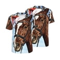 thumbnail image 3 of Daiia Christmas Horse Mens Baseball Jersey Button Down Shirts Short Sleeve Sports Uniforms-4X-Large, 3 of 9