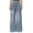Light Blue, variant on Women High Waisted Wide Leg Jeans Panel Seam Detail Vintage Washed Denim Pants Loose Fit Streetwear Trousers Blue M