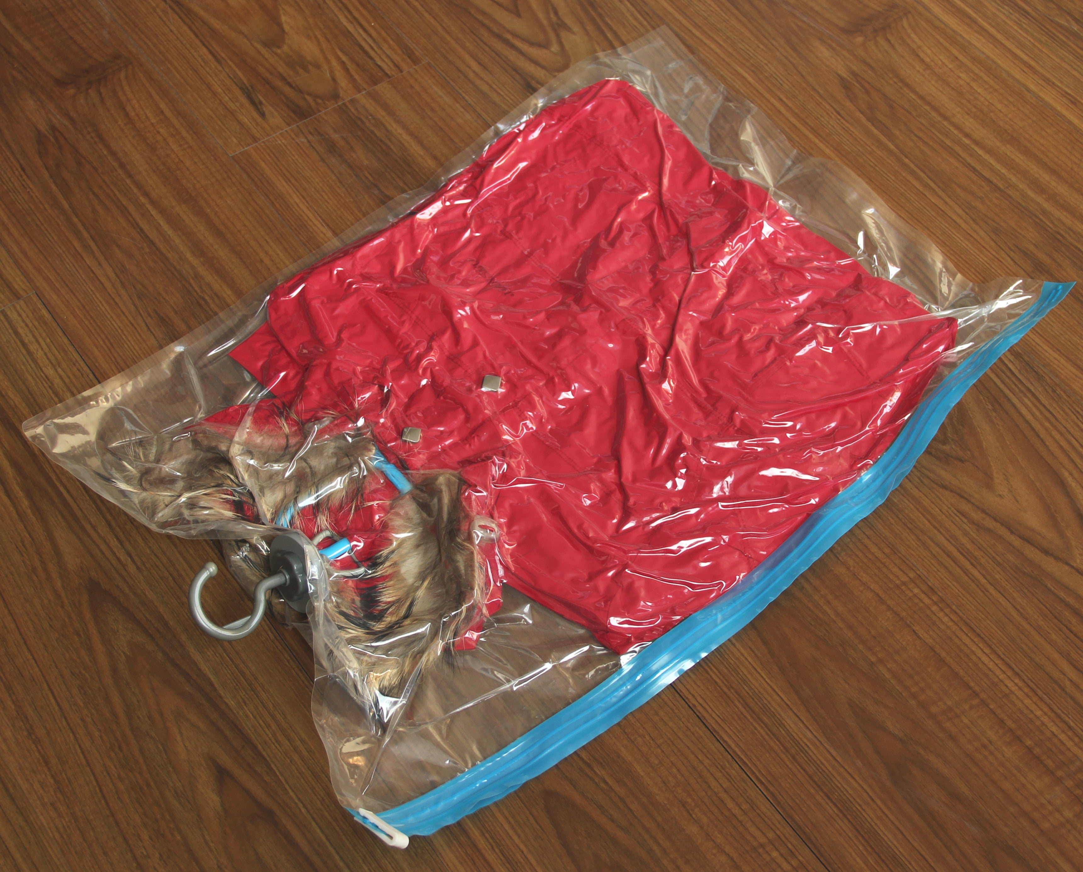 QQbed 5-pack Vacuum Storage Bags with Hangers, Clear Plastic Space Saver