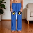 thumbnail image 5 of Boys Cartoon Pants Novelty Eyes Print Blue Soft Elastic Waist Kids Joggers with Pockets Casual Lounge Bottoms for Youth,Size 6 T, 5 of 9