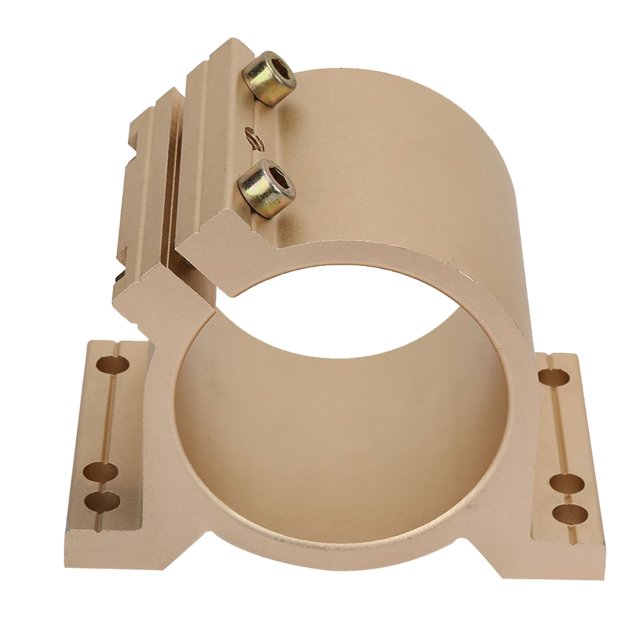 Máquina herramienta de grabado, soporte de motor de husillo dorado Soporte de montaje de motor de husillo Abrazadera de montaje de motor de husillo Durabilidad probada en el tiempo