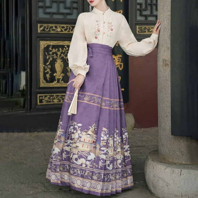 Hanfu Plus Size Oriental Style Dresses JWL-Ming Dynasty Hanfu