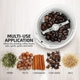 thumbnail image 2 of OVENTE Electric Coffee Grinder, Coffee Mill and Spice Grinder with 2.5oz Capacity, 150W Motor, One Touch Push-Button & Stainless Steel Blades for Uniform Grinding of Beans, Herb or Nuts, White CG225W, 2 of 8
