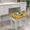 thumbnail image 3 of ZUXONGSY Sunflowers Cow Stool Covers Rectangle 2 Pieces Bar Furniture Cover with Elastic Bands Covers for Upholstered Furniture Rectangle Chair Easy to Clean Home Indoor Decor, 3 of 7