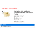 thumbnail image 2 of Rear Parking Light Bulb Socket - Compatible with 1986 - 1990 Pontiac Firebird 1987 1988 1989, 2 of 2