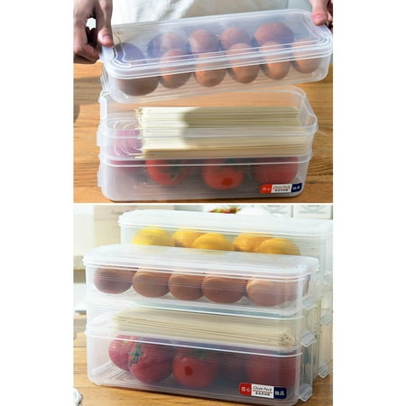 cabinet organizer deep storage kitchen fridge desk rectangle bins containers 5l shallow lid organizers drawer desktop refrigerator box