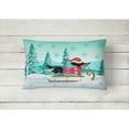 thumbnail image 2 of Carolines Treasures VHA3030PW1216 Merry Christmas Dachshund Canvas Fabric Decorative Pillow  12H x16W multicolor, 2 of 3
