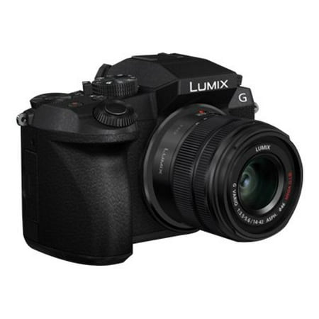 Panasonic Lumix DMC-G7 16 Megapixel Mirrorless Camera with Lens, 14 mm, 42 mm, Black
