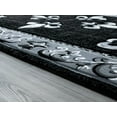 94" x 126" x 0.53" Black Olefin/Polypropylene Area Rug