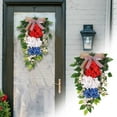 thumbnail image 1 of Real Embroidered Flower Independence Day Decoration Hanging Upside Down Tree Spring And Summer Flower Wreath Simulation Home Day Decoration, 1 of 9