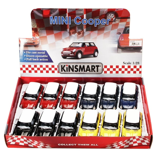 New Mini Cooper Diecast Car Package Box of 12 1/28 scale Diecast