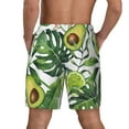 thumbnail image 3 of Xecao Watercolor Green Tropical for Men's Swimming Trunks Swim Trunks Quick Dry Swim Shorts with Mesh Lining Funny Swimwear Bathing Suits, 3 of 9