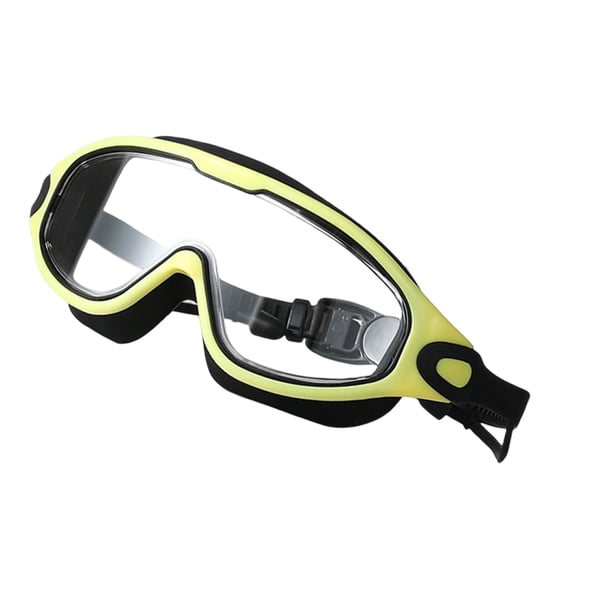 Gafas de natación Ndcxsfigh HD antivaho ajustables unisex amarillo y negro Para Estrenar