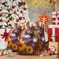 thumbnail image 5 of Fuzoiu Cute Cat Sunflower Print Christmas Gift Bag,Burlap Gift Bag with Drawstring Closure & Hang Tag,Perfect for Holidays, Birthdays, and Special Occasions-Medium, 5 of 7