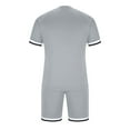 thumbnail image 7 of Stamzod Men Sets Outfits 2 Piece Casual Round Neck Solid T-Shirt Short Sleeve Blouse and Pants Set Gray XL, 7 of 7