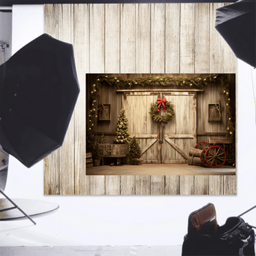 210cmx150cm Christmas Background Cloth Christmas Door Decoration Photo Studio Children Photography Backdrops,H