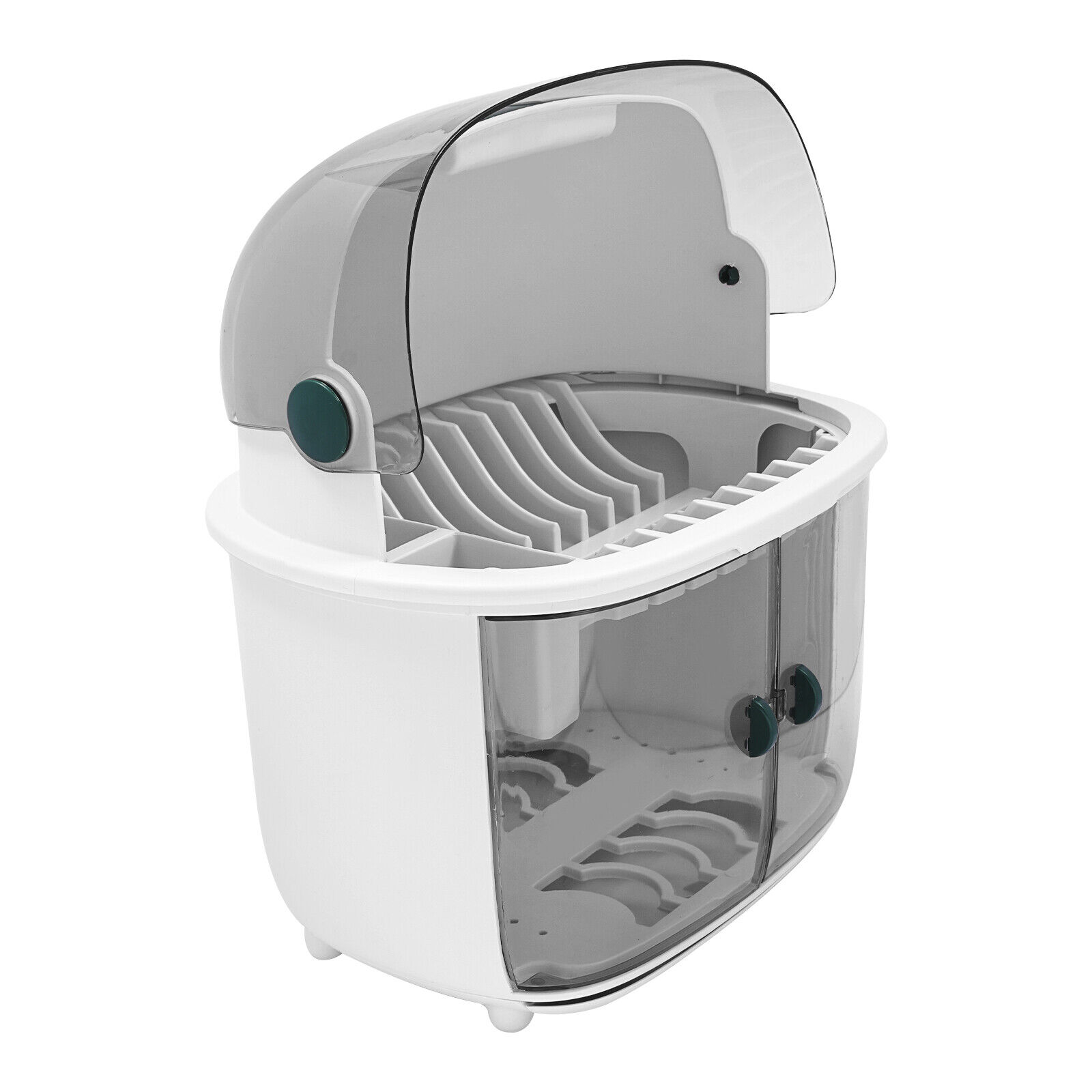 2-Tier Dish Drying Rack – Sturdy PP, Space-Saving, Large Capacity for 6-8 People, Easy Installation & Cleaning, Ideal for Home & Small Businesses