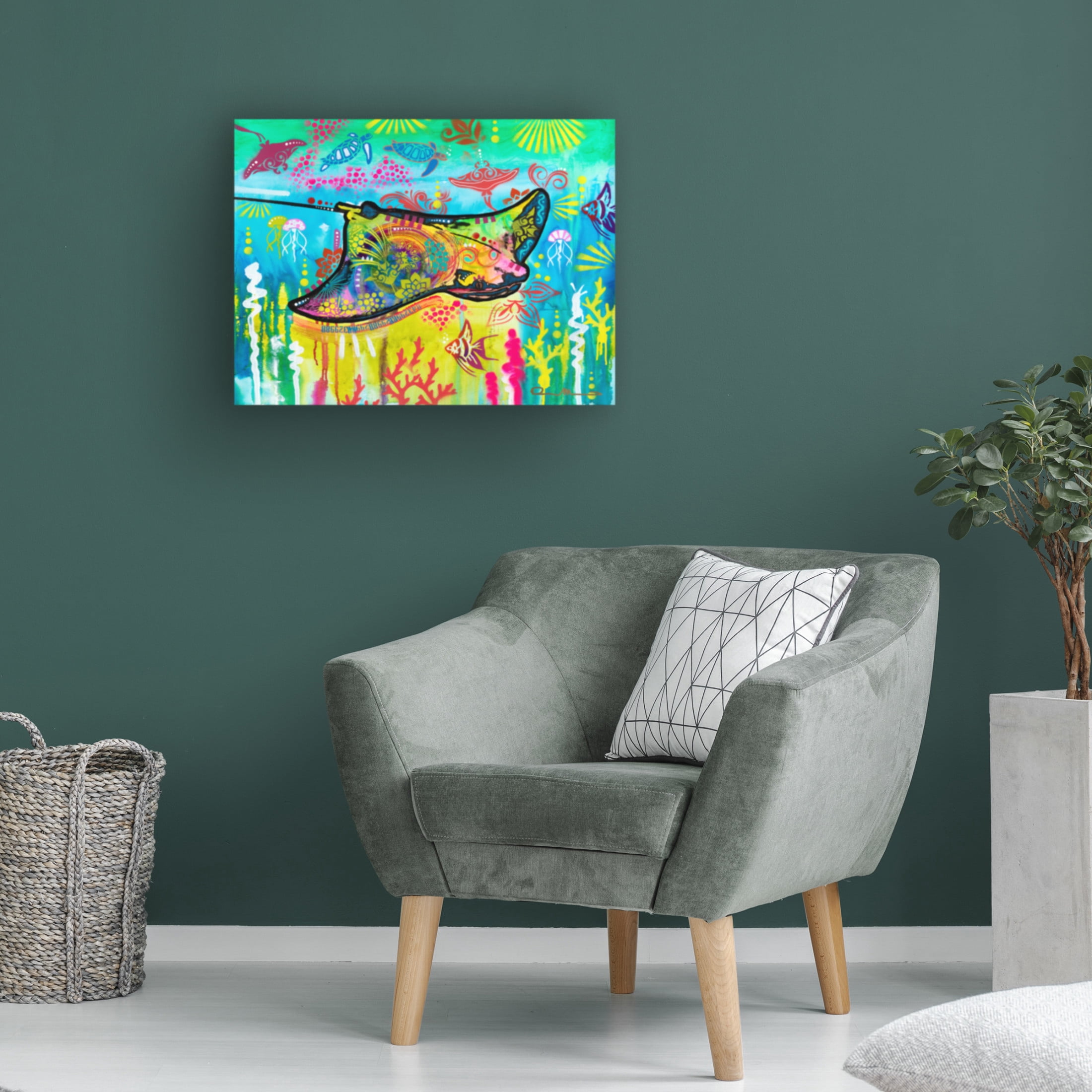 Canvas Wall Art - Dean Russo 'Sting Ray' Wall Art for Living Room, Bedroom, or Office Décor by Trademark Fine Art - 19 x 14 Inches