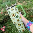 thumbnail image 7 of 40 Oz Avocado Tumbler With Handle,Avocado Coffee Travel Mug Cup Water Bottle,Avocado Gifts for Women,Avocado Decor Stuff Accessories, 7 of 7