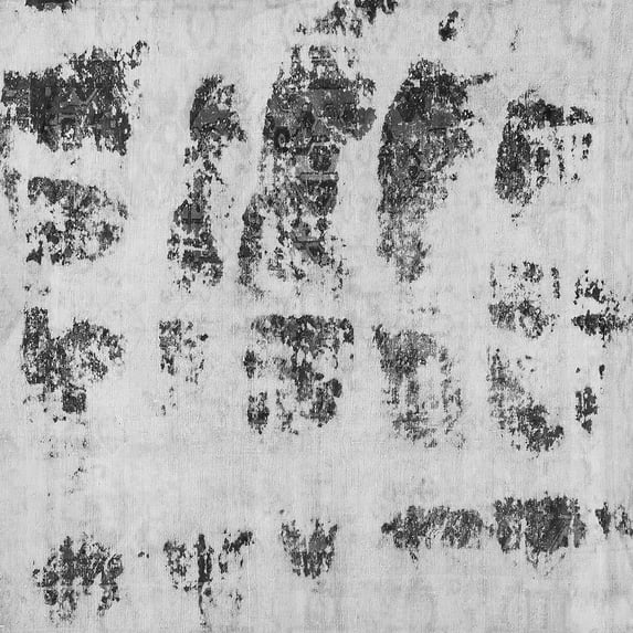 Ahgly Company Indoor Square Abstract Gray Modern Area Rugs, 8' Square