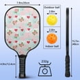 thumbnail image 4 of Pickleball Paddles Set,Pioneer Flower Floral Print Pattern Fiberglass Surface Pickleball Racket Set with 2 Indoor Outdoor Pickleball Balls and Pickleball Bag,Pickle-ball Equipment, 4 of 6
