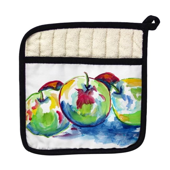 Betsy Drake PT818 Three Apples Pot Holder
